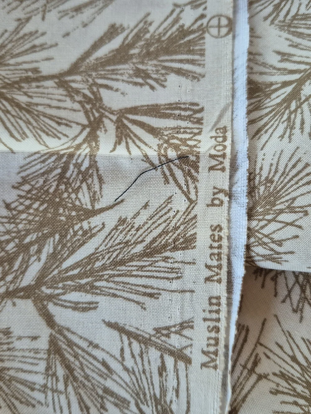 Brown Pine Needles Cotton Fabric 1 Yard Muslin Mates by Moda Quilting Sewing